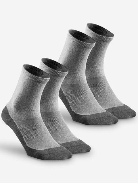 Decathlon Quechua Sock Hike 50 High - Pack of 2 pairs - Grey