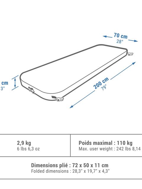 Decathlon Quechua Ultimate Comfort Self-Inflating Mattress