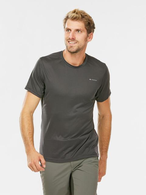 Decathlon Quechua Men's Hiking Synthetic Short-Sleeved T-Shirt MH100