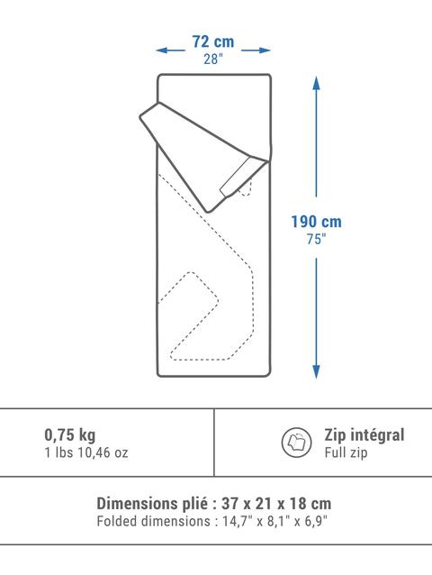 Decathlon Quechua Arpenaz 68°F Sleeping Bag