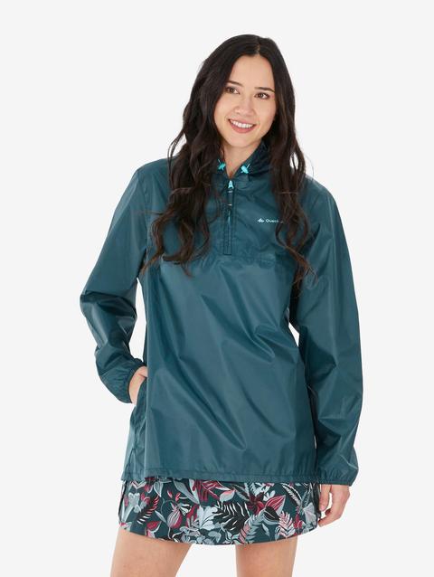 Decathlon Quechua Women's Raincut 1 2 Windproof and Water-repellent Rain Jacket