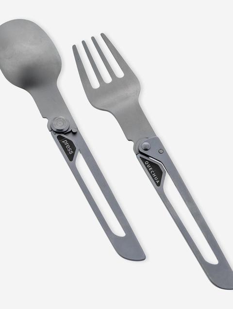 Decathlon Quechua MH500 Stainless Steel Foldable Camping Cutlery