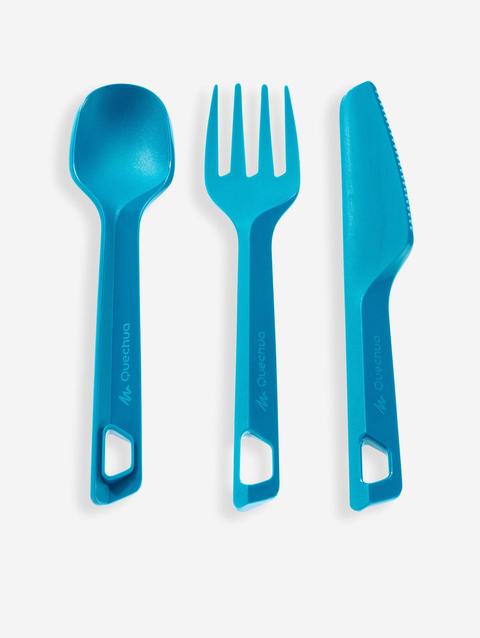 Decathlon Quechua 3-Piece Plastic Camping Cutlery Set