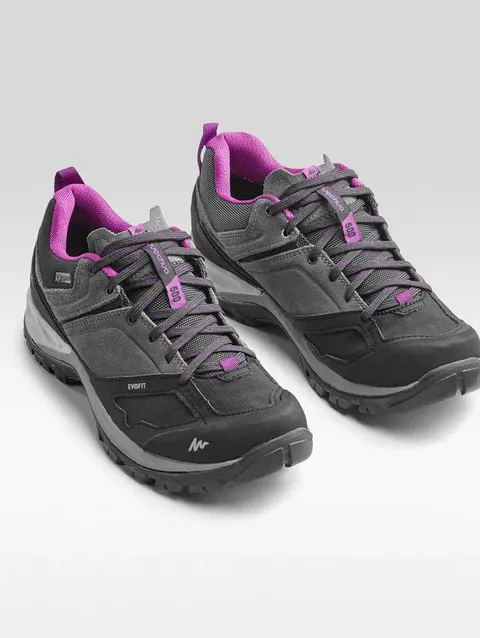 Decathlon Quechua Women's Mountain Walking Waterproof Shoes - MH500 - pink grey