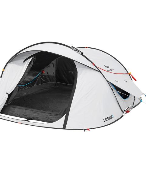 Decathlon Quechua 2 Second Fresh & Black Waterproof Pop Up Camping Tent 3 Person