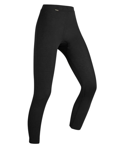 Decathlon Wedze WOMEN'S SKI BASE LAYER BOTTOM - BL 100 - BLACK