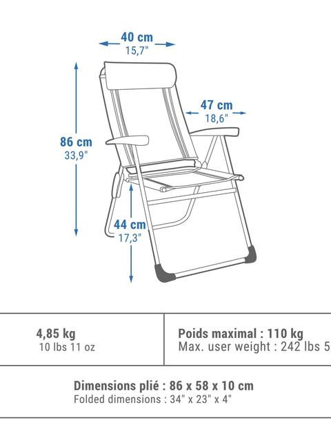 Decathlon Quechua Reclinable Camping Chair